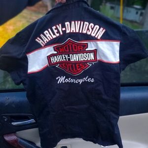 Harley Davidson zip up women's shirt xs